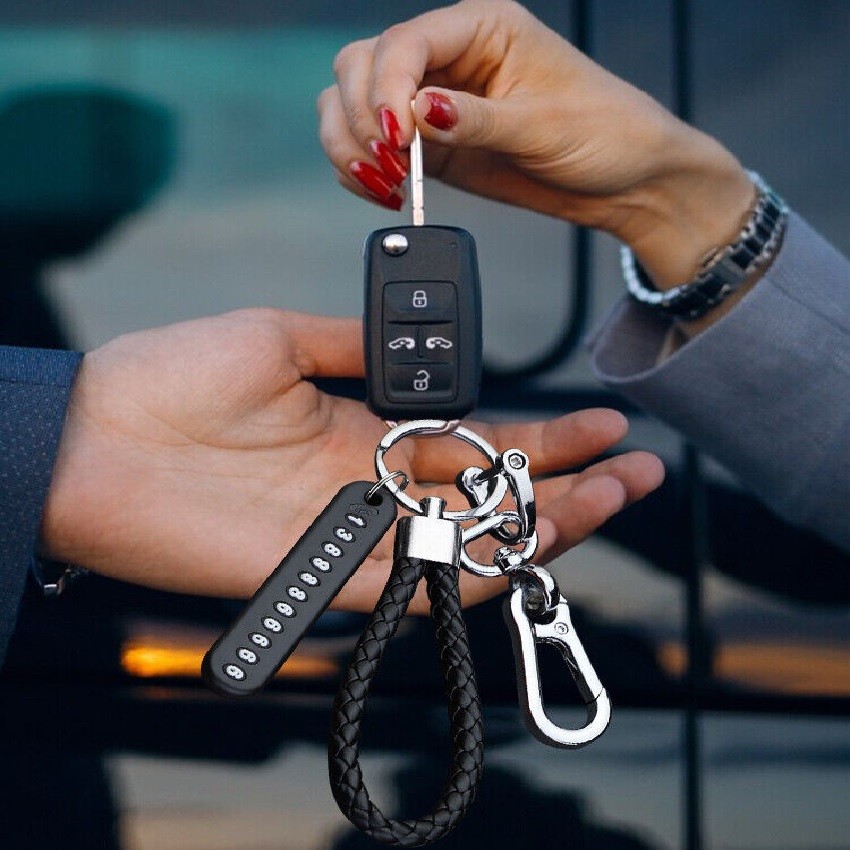 Anti-lost Phone Number Plate Pendant Keychain, Anti Lost Keyring With Phone Number Plate 6