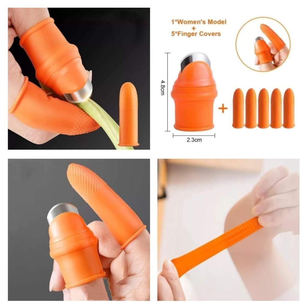 Silicone Finger Protector for vegetables cutting (6 Pieces) 1 Set 5