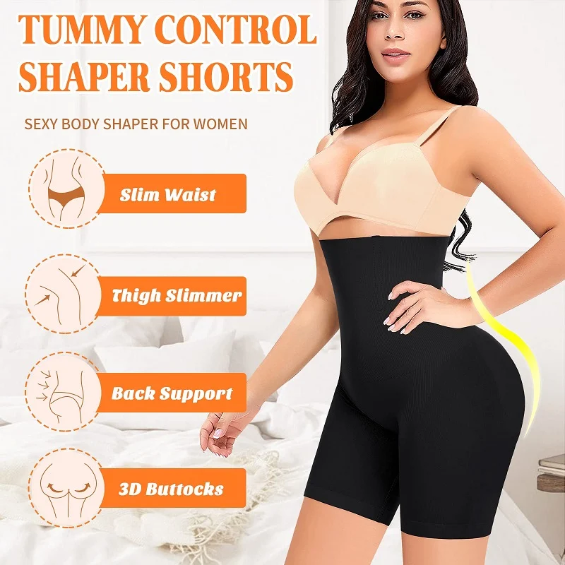 Women Body Shaper Tummy Control Shorts Slimming Underwear High Waist Shaping Panties Thigh Slimmer Safety Short Pants Shapewear 7