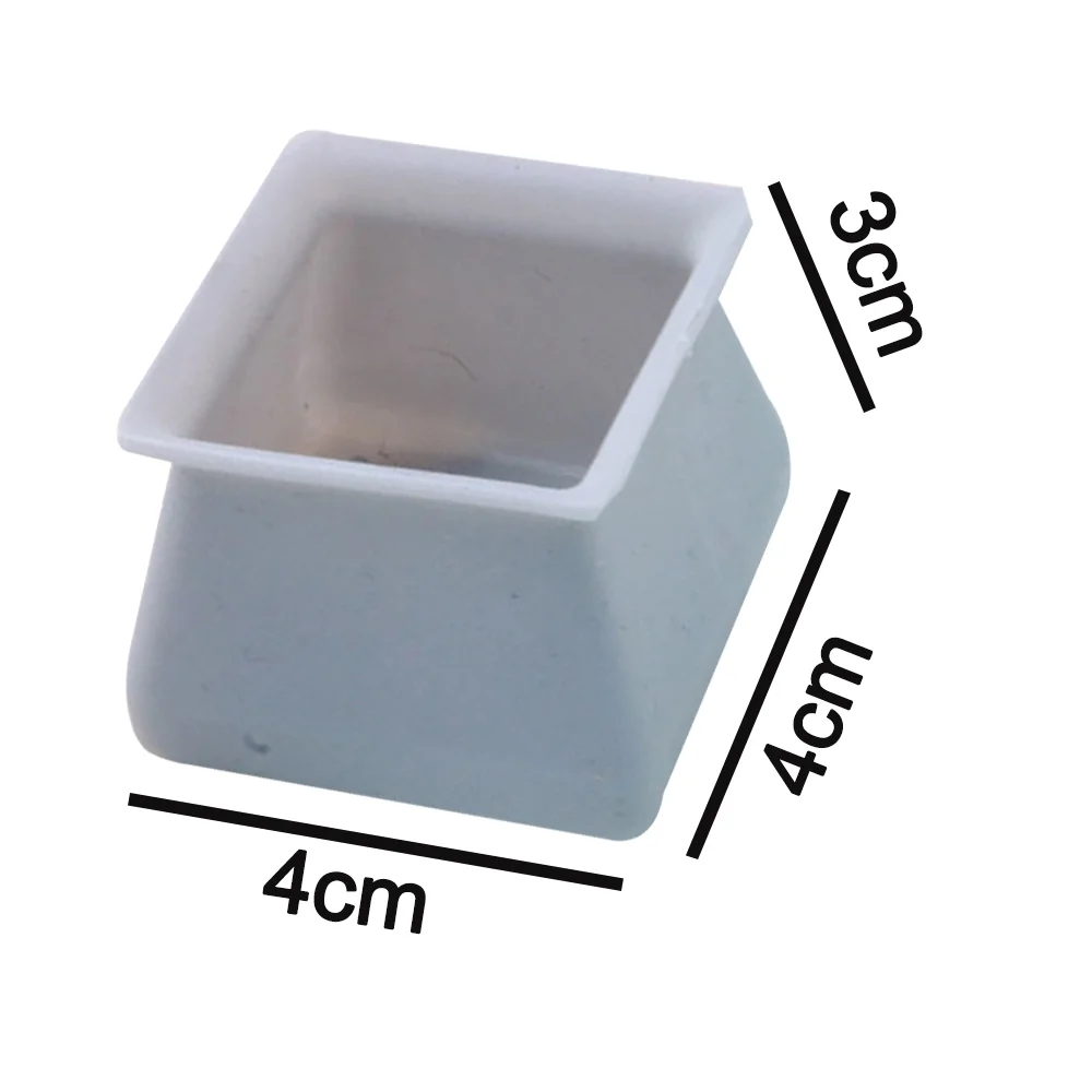 Silicone Chair Leg Square Caps 4Pcs/set 5