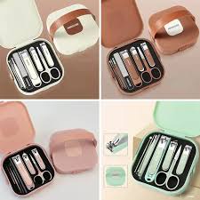 8 in 1 Manicure Kit Set. 8 in 1 Nail Clipper Set, ৮ পিসের নখ কাটার এবং মেকআপ বক্স সেট 2