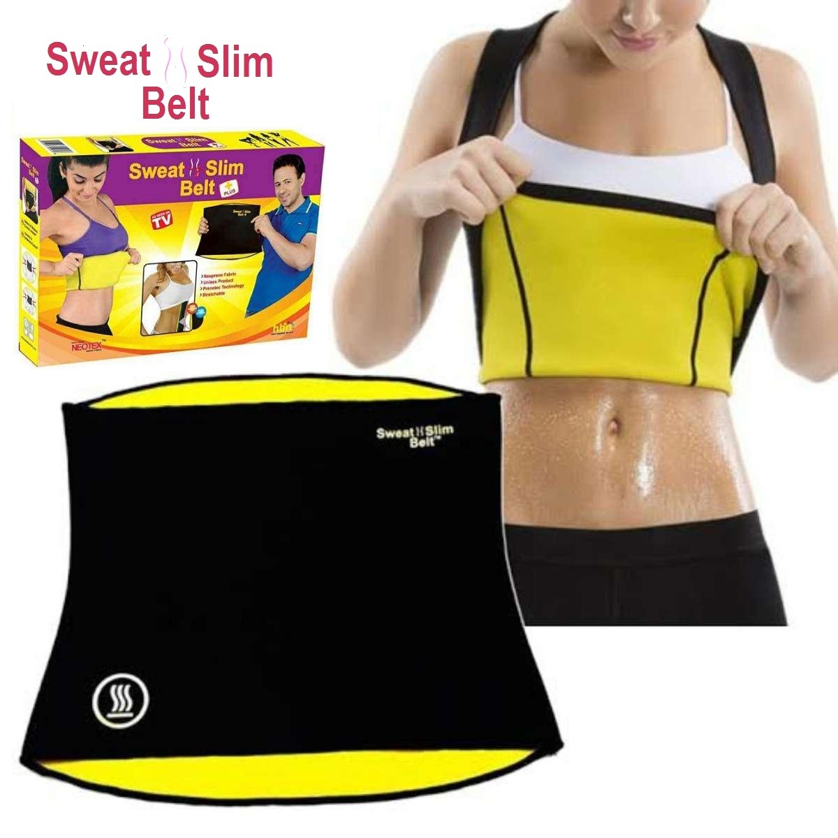Sweat Slim Belt, Hot Body Shaper Slimming Belt