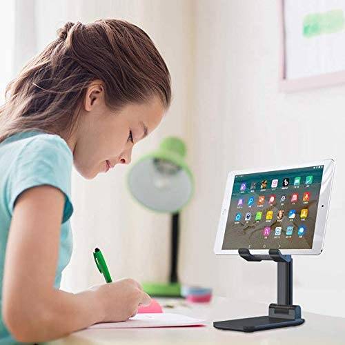 Folding Desktop Phone Stand, Foldable Mobile Phone Holder, Adjustable Desktop Tablet Holder Table Cell Foldable Extend Support Desk Mobile Phone Holder Stand 7