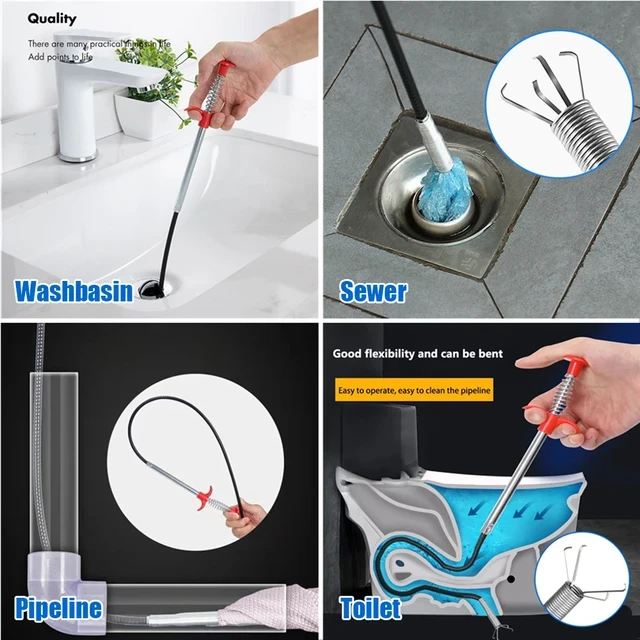 ড্রেন ক্লিনার ক্লগ রিমুভাল ক্লিনিং টুল / Drain / Basin pipe/ Tar Cleaner 8
