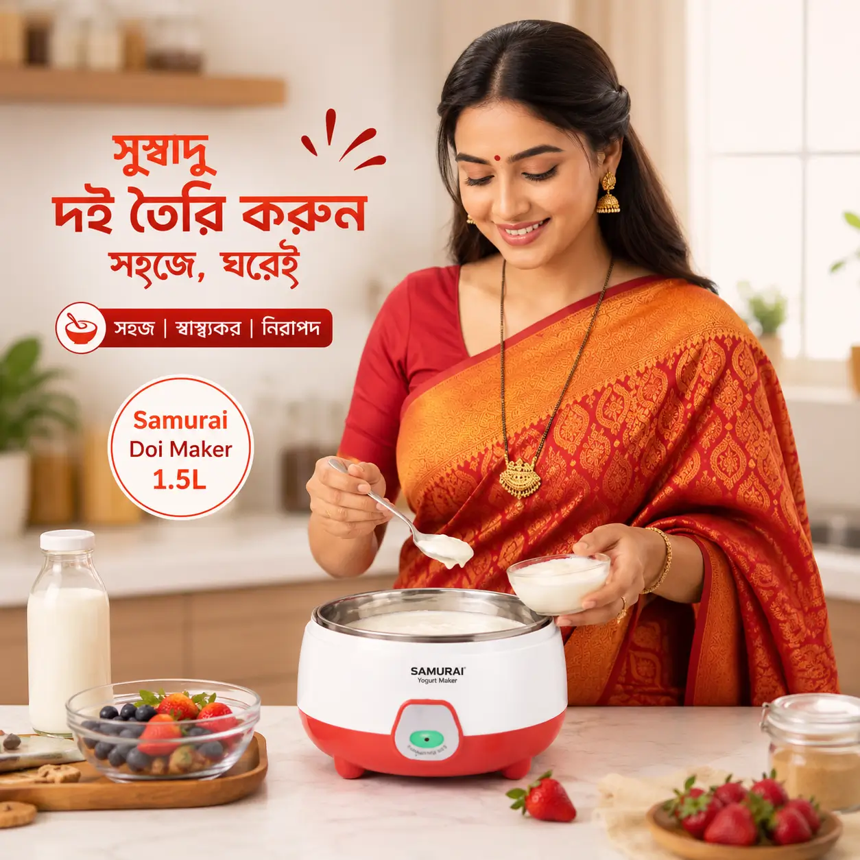 দই বানানোর মেশিন | Samurai Doi Maker 1.5L 4