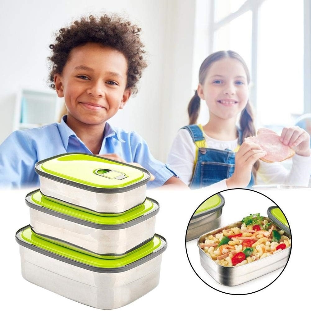 350ml Rectangle Stainless Steel Food Container/Lunch Box 1 pcs,আয়তক্ষেত্রাকার স্টেইনলেস স্টিলের খাবারের পাত্র/লাঞ্চ বক্স ১ পিস 4