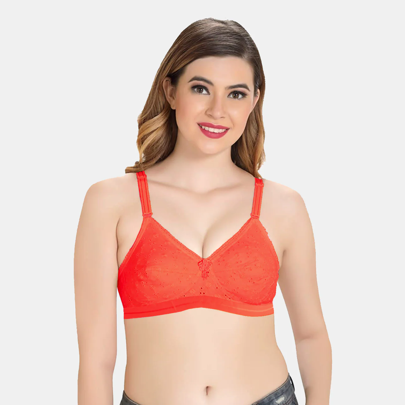 Like-Me Chicken Embroidery Cotton Bra 1