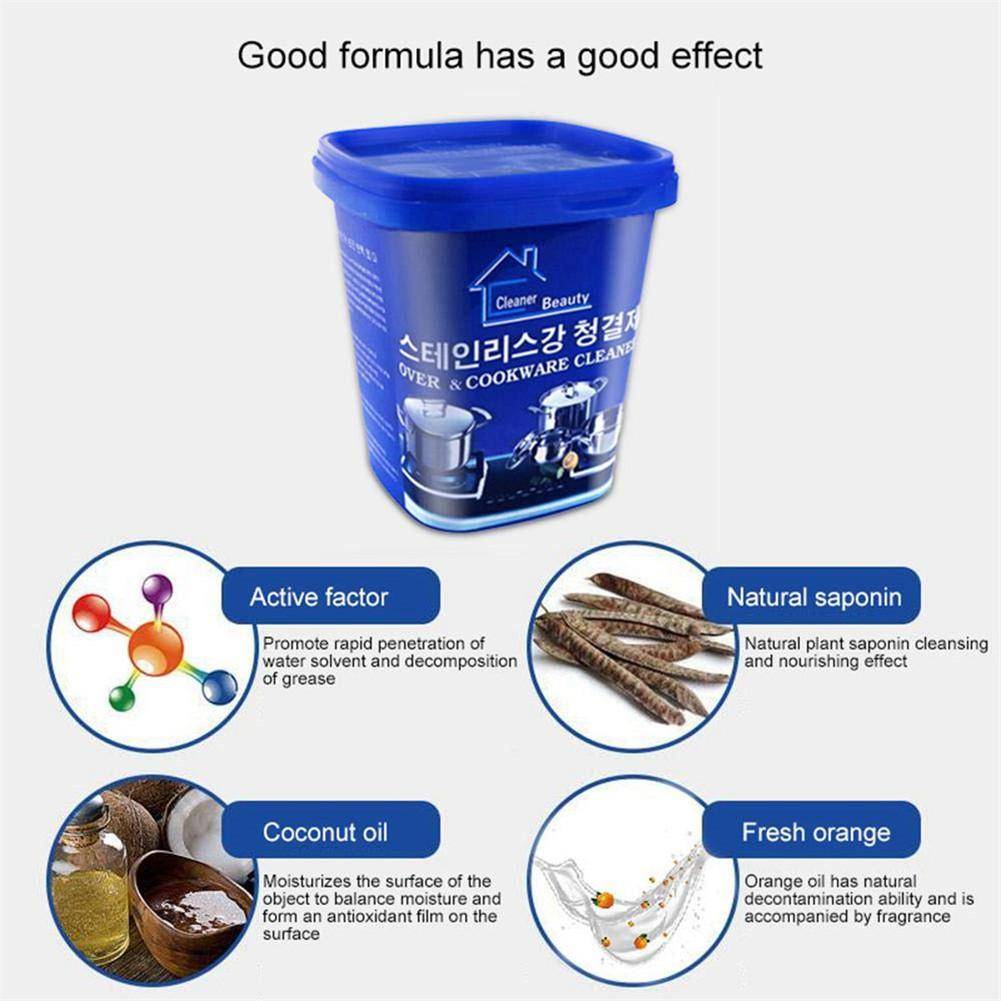 Stainless Steel Cookware Cleaning Paste Kitchen Cleaner Washing Detergent Paste 7