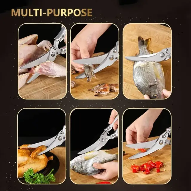 মাংস কাটার কাঁচি | Heavy Duty Poultry & Meat Cutting Shears 8