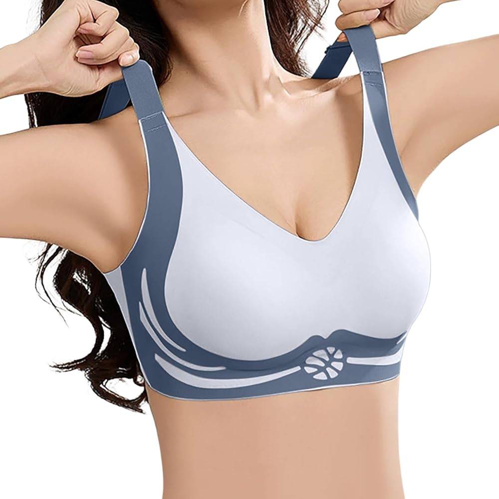 Classic Sports Bras, Anti-Sagging Wireless Push-up Bra Wide Strap Sleep Comfortable Full Coverage Shaping Sports Bra 6
